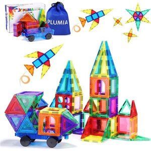 Magnetic Tiles for Kids 3D Magnet Building Tiles Set STEM Learning Toys Magnetic